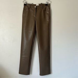 Aritzia Wilfred Melina Low Rise Vegan Leather Pants